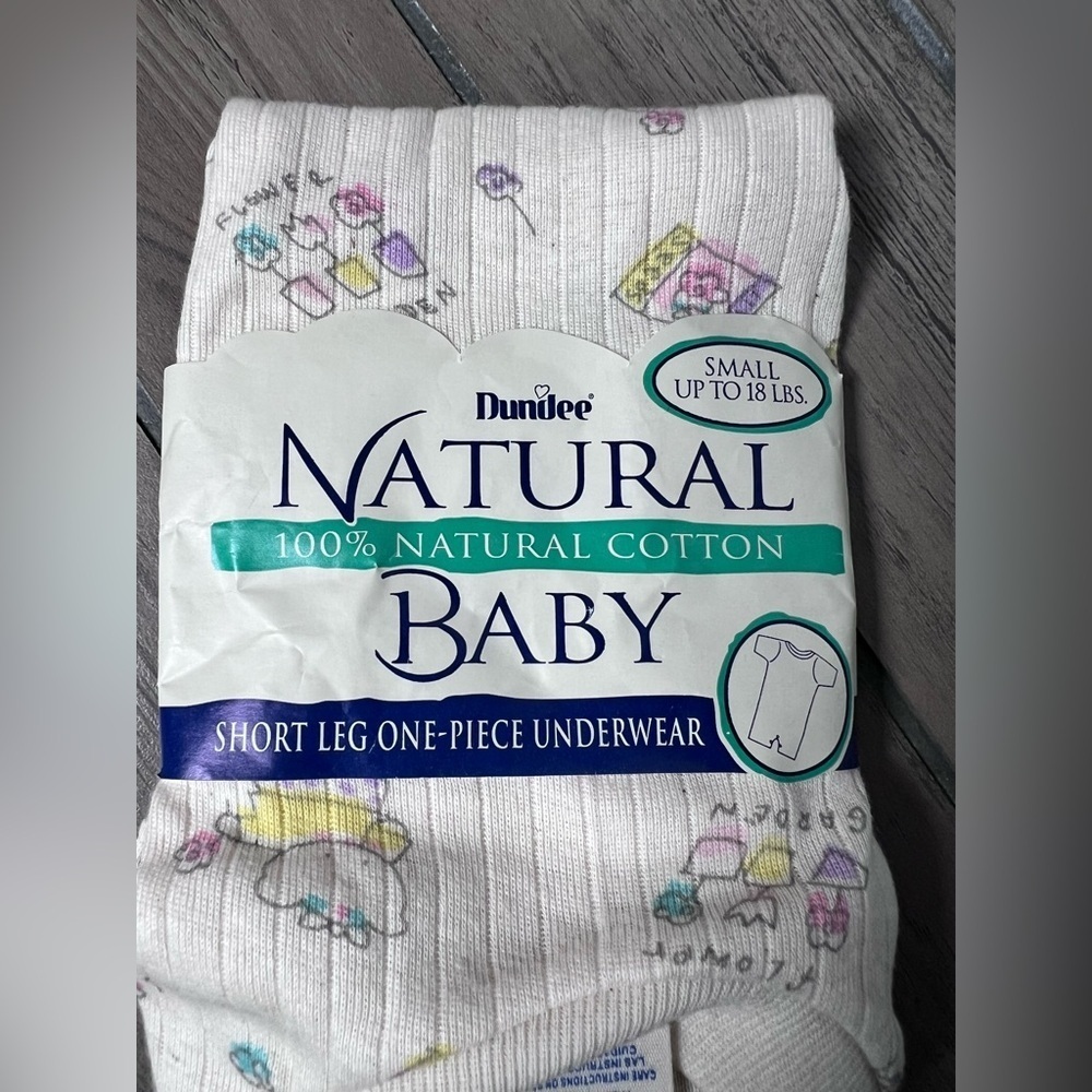 Dundee Natural Baby Small NWT 100% Cotton Baby Short Leg One-Piece
